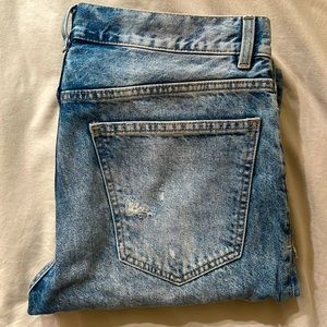 Regular fit washed denim